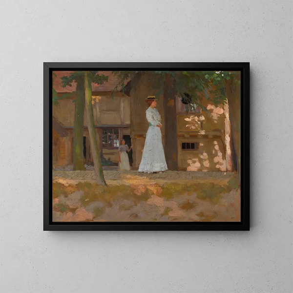 La Promenade - William Henry Margetson — quadro incorniciato alla parete