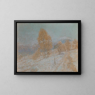 Giorno di neve - William Henry Singer — quadro incorniciato alla parete