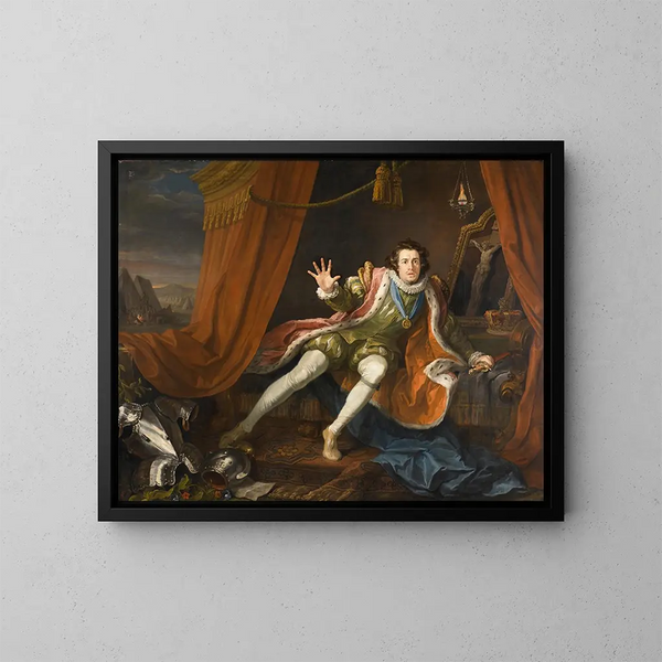 David Garrick in Richard III - William Hogarth — quadro incorniciato alla parete