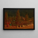 Piazza della Costituzione, Atene di notte - William Holman Hunt — quadro incorniciato alla parete