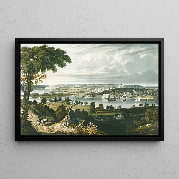 Città di Washington dall'altra parte dell'arsenale navale - William James Bennett — quadro incorniciato alla parete