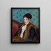 Ragazza con pellicce di volpe - William James Glackens — quadro incorniciato alla parete