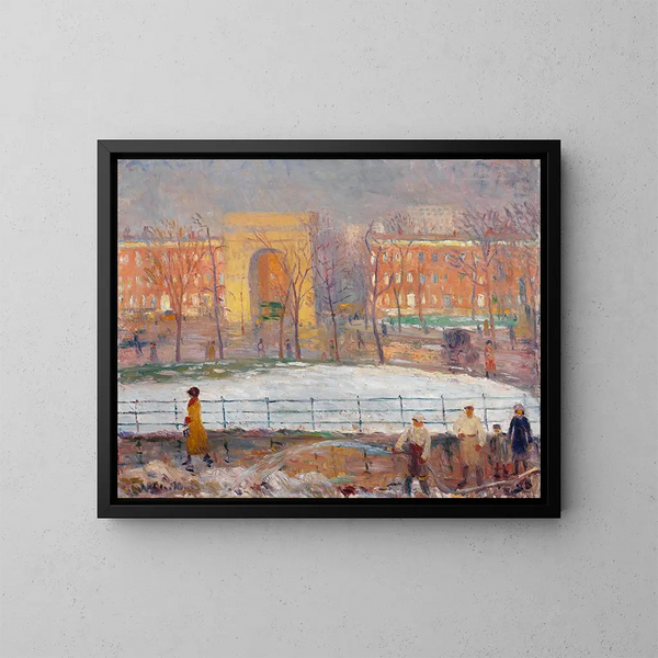 I netturbini a Washington Square - William James Glackens — quadro incorniciato alla parete