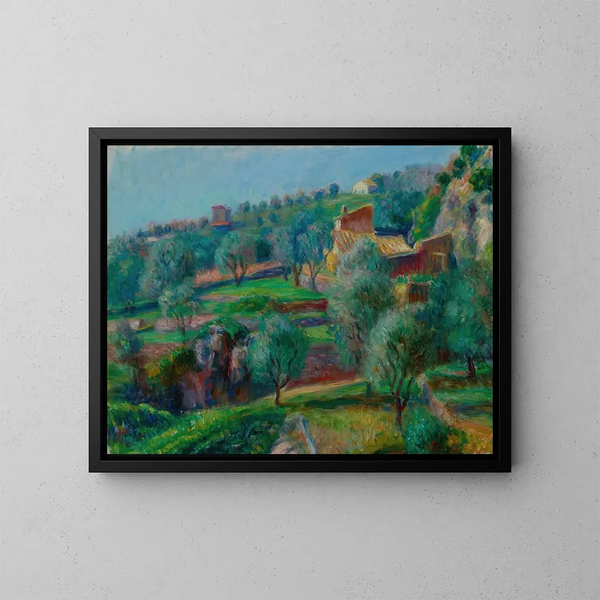 Terrasses del sud della Francia - William James Glackens — quadro incorniciato alla parete