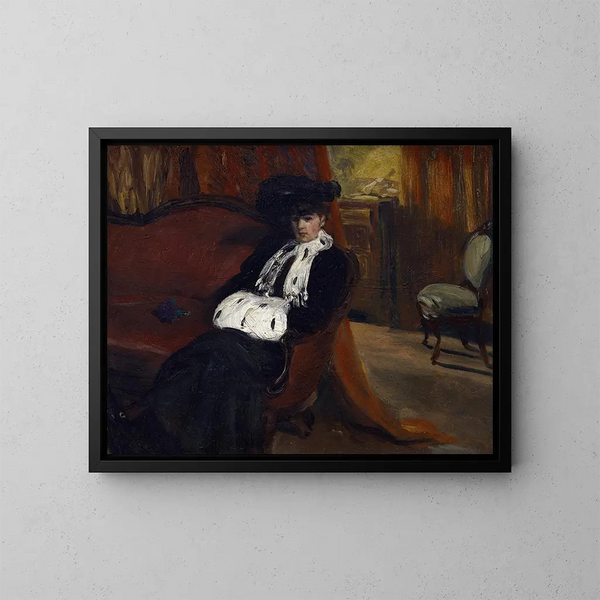 Le manchon d'hermine - William James Glackens — quadro incorniciato alla parete