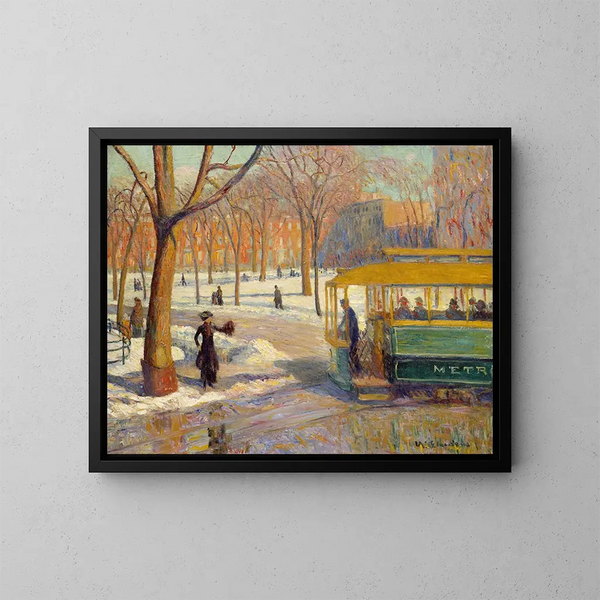 La voiture verte - William James Glackens — quadro incorniciato alla parete