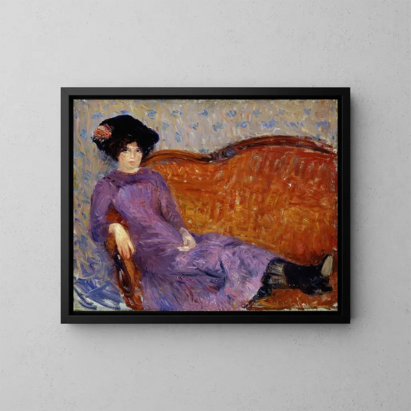 La robe violette - William James Glackens — quadro incorniciato alla parete