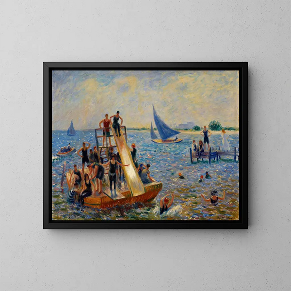 Le Radeau - William James Glackens — quadro incorniciato alla parete