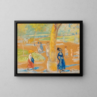 William James Glackens - Woman with Umbrella Washington Square.webp