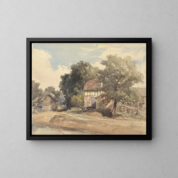 Edifici agricoli - William James Müller — quadro incorniciato alla parete