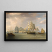 I vascelli di oppio a Lintin in Cina - William John Huggins — quadro incorniciato alla parete