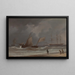Lougre che si arenava in una tempesta - William Joy — quadro incorniciato alla parete