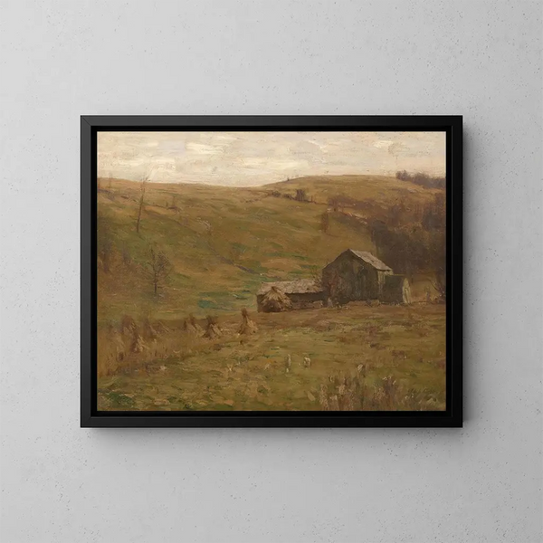 Prairies vallonnées - William Langson Lathrop — quadro incorniciato alla parete