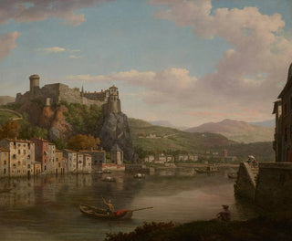 Vista della Saône e del castello di Pierre Scize, Lione, Francia - William Marlow — vista dell’opera