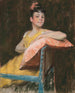 Una ragazza in giallo La gonna gialla - William Merritt Chase — vista dell’opera
