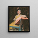 Una ragazza in giallo La gonna gialla - William Merritt Chase — quadro incorniciato alla parete