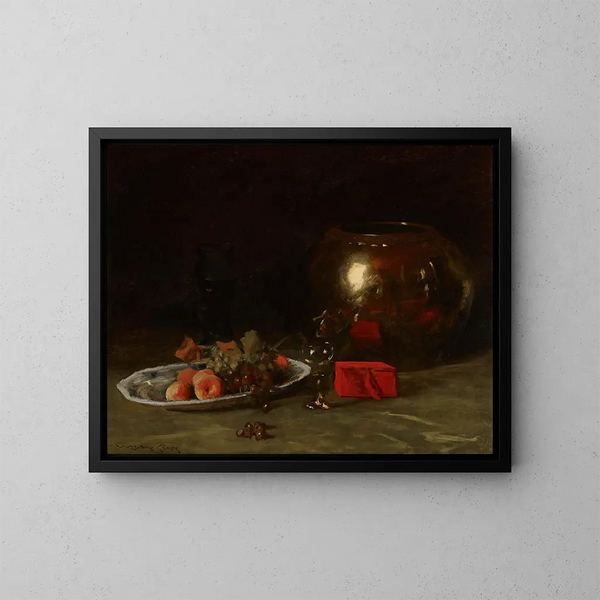 Il grande piatto in ottone - William Merritt Chase — quadro incorniciato alla parete