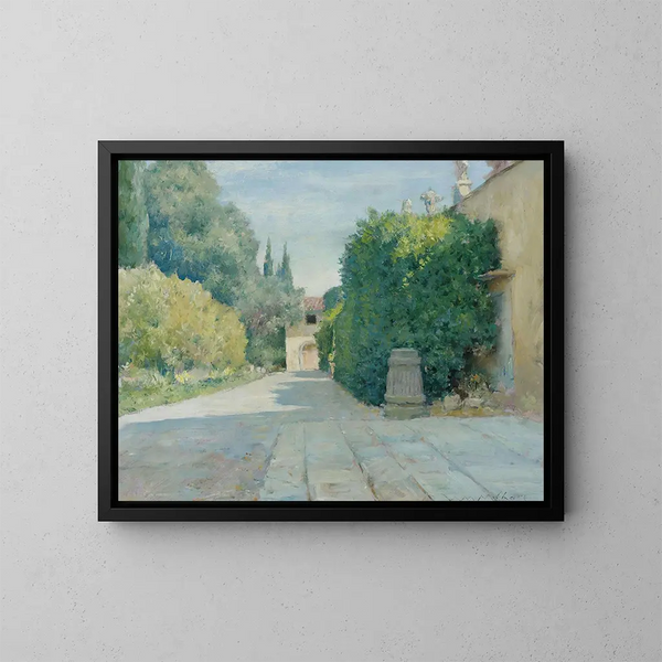 Villa a Firenze - William Merritt Chase — quadro incorniciato alla parete