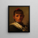 Ragazza con un nastro di capelli rossi - William Morris Hunt — quadro incorniciato alla parete