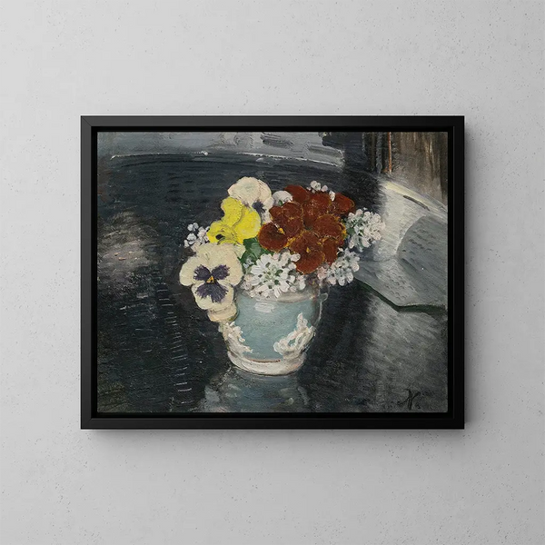 Pensées e altri fiori - William Nicholson — quadro incorniciato alla parete