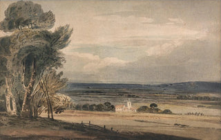 William Pearson - Unidentified Landscape Trees with Church.webp