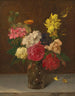 Fiori in un vaso di vetro intagliato - William Perkins Babcock — vista dell’opera