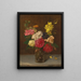 Fiori in un vaso di vetro intagliato - William Perkins Babcock — quadro incorniciato alla parete