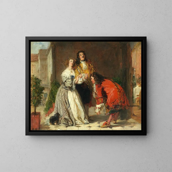 Scène del Gentiluomo di buona famiglia - William Powell Frith — quadro incorniciato alla parete