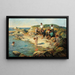 Garçons nageant sur une côte rocheuse - William Pratt — quadro incorniciato alla parete