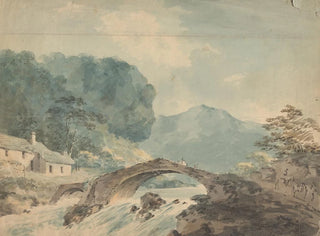 Ponte che attraversa un fiume - William Sawrey Gilpin — vista dell’opera