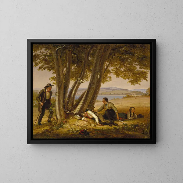 Sul fatto di essere sorpresi mentre si dorme - William Sidney Mount — quadro incorniciato alla parete