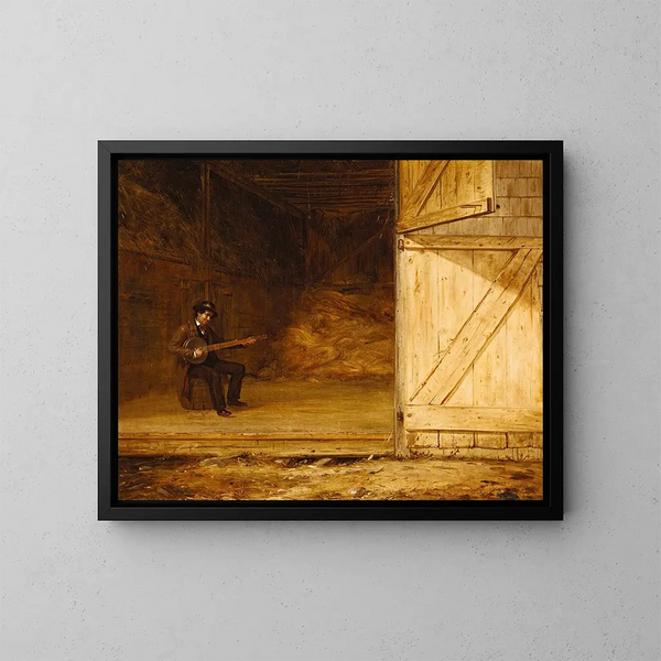 Il giocatore di banjo - William Sidney Mount — quadro incorniciato alla parete