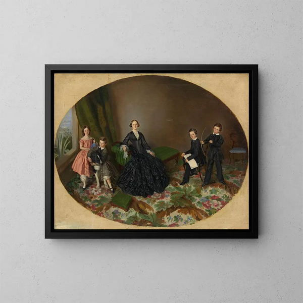 Maria Elizabeth O'Mullane e i suoi figli - William Strutt — quadro incorniciato alla parete