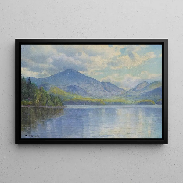 Lake Placid, montagne Adirondack - William Trost Richards — quadro incorniciato alla parete