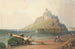 Vista del Monte Saint-Michel con personaggi sulla spiaggia - William Wyld — vista dell’opera