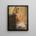 Donna nuda seduta - Willy Jaeckel — quadro incorniciato alla parete