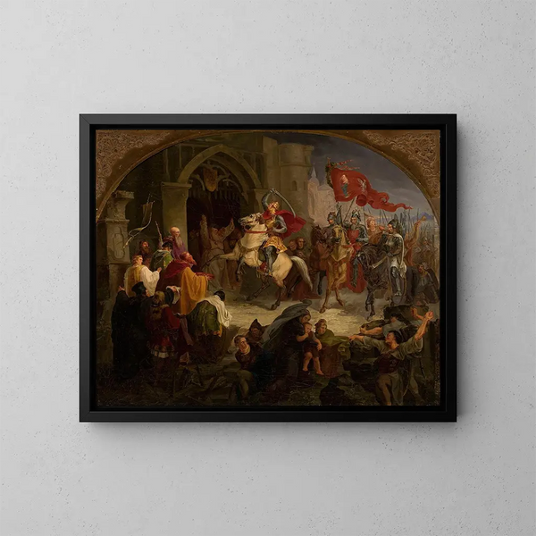 Entrée di Boleslas il Coraggioso a Kiev - Wincenty Smokowski — quadro incorniciato alla parete