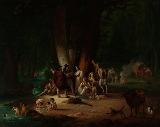 Campo dei gitani sul bordo dell'acqua - Wincenty Smokowski — vista dell’opera