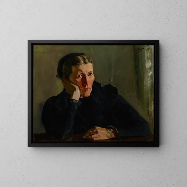 Ritratto di madre - Wincenty Wodzinowski — quadro incorniciato alla parete