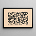 Conception pour un sol non identifié en marbre noir belge et gris royal, dessin avec motif abstrait - Winold Reiss — quadro incorniciato alla parete