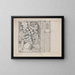 Schizzo di design per l'Hotel Alamac, 71e e Broadway, New York, schizzo per gli affreschi del Medieval Grill - Winold Reiss — quadro incorniciato alla parete