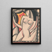 Conception grafica di un disegno di composizione cubista di donna nuda - Winold Reiss — quadro incorniciato alla parete