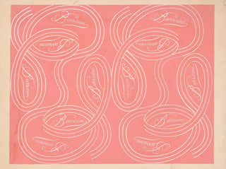 Winold Reiss - calligraphic scrolls and script on salmon background.webp