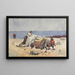 Un festin di vongole - Winslow Homer — quadro incorniciato alla parete