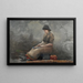 Una pescatrice che dà l'esca alle lenze - Winslow Homer — quadro incorniciato alla parete