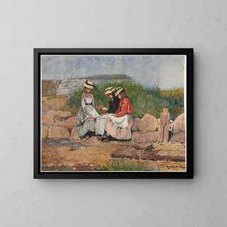 La Fille du pêcheur - Winslow Homer — quadro incorniciato alla parete