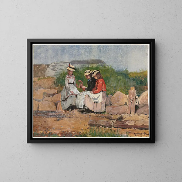 La Fille du pêcheur - Winslow Homer — quadro incorniciato alla parete