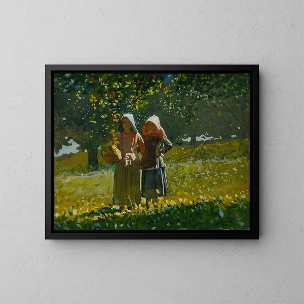 La raccolta delle mele - Winslow Homer — quadro incorniciato alla parete