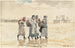 Quattro pescatrici sulla spiaggia - Winslow Homer — vista dell’opera