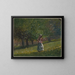 Fille con un rastrello da fieno - Winslow Homer — quadro incorniciato alla parete